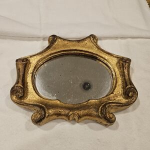 Italian Florentine Baroque Gold Giltwood Wall Mirror Vintage